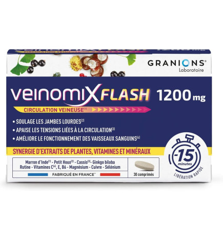 Granions Veinomix Flash 1200mg - 30 Comprimés