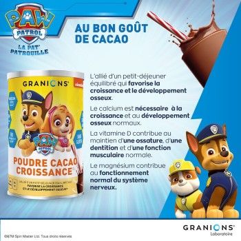 Granions Pat Patrouille Poudre Croissance Cacao 300g