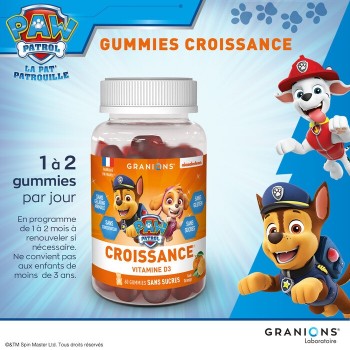 Granions Pat Patrouille Gummies Croissance - 60 Gummies Orange