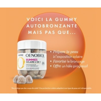 OENOBIOL Solaire 2en1 Preparateur & Autobronzant x60 Gummies