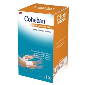3M™ Coheban™ Bande De Contention Cohésive Elastique Blanc 10 cm x 3,5 m