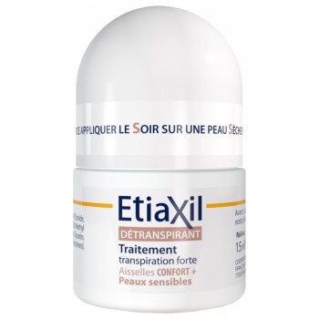 Etiaxil Traitement Détranspirant Confort+ Aisselles Peaux Sensibles Roll-On 15 ml