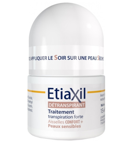 Etiaxil Traitement Détranspirant Confort+ Aisselles Peaux Sensibles Roll-On 15 ml