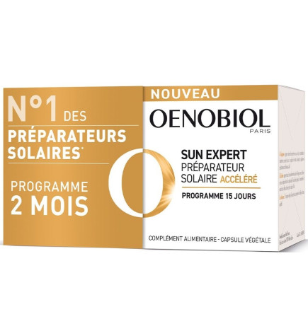 OENOBIOL – Préparateur solaire accéléré Sun Expert, 2 x 15 capsules