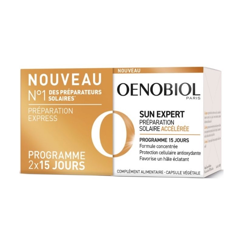 Oenobiol Préparateur Solaire Accéléré 2x15 capsules Sun Expert