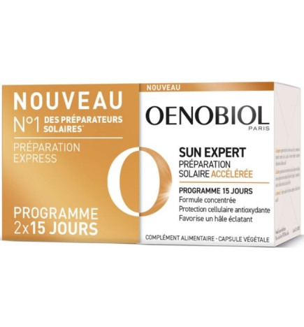 Oenobiol Préparateur Solaire Accéléré 2x15 capsules Sun Expert