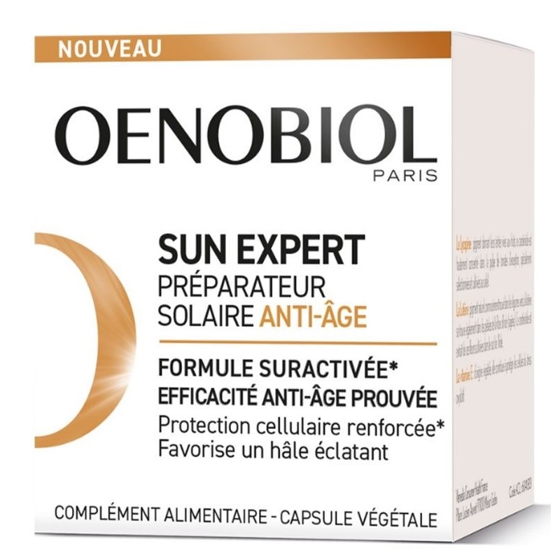 Oenobiol Préparateur Solaire Anti-âge 30 Capsules Sun Expert