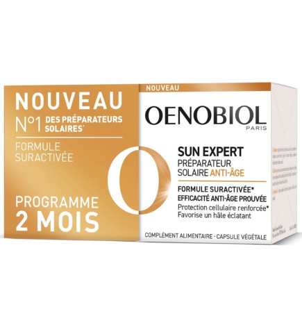 Oenobiol Préparateur Solaire 2x30 Capsules Sun Expert Anti-âge