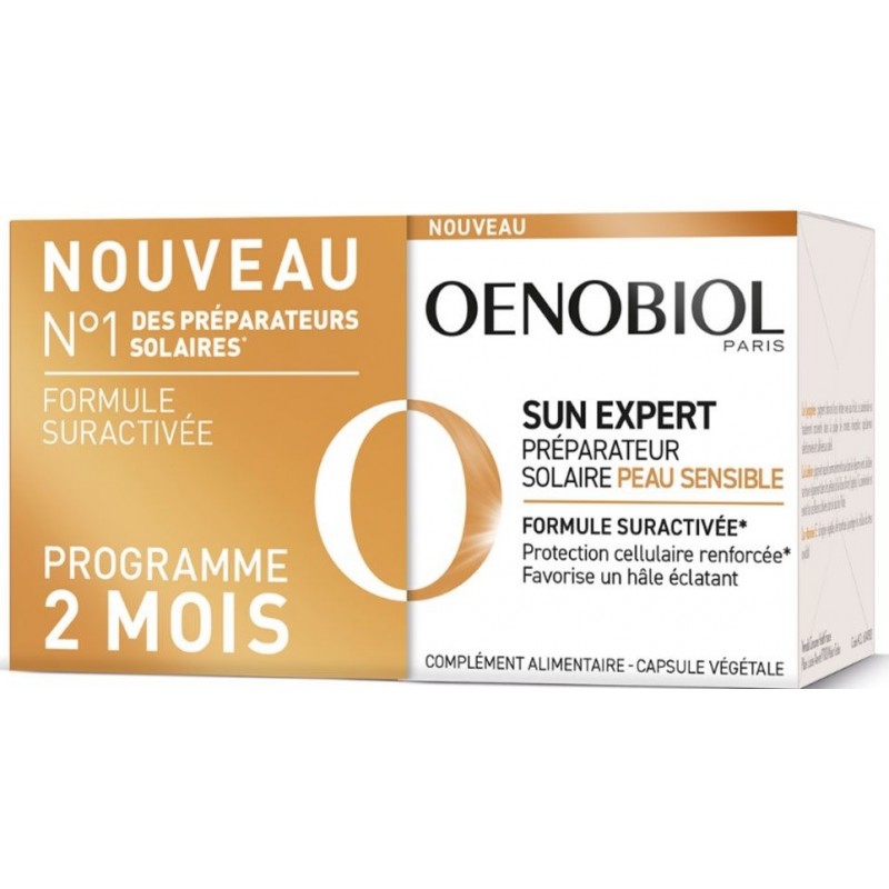 Oenobiol Préparateur Solaire 2x30 Capsules Sun Expert Peau Sensible