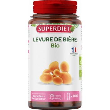 SuperDiet Levure De Bière Bio 100 Gélules