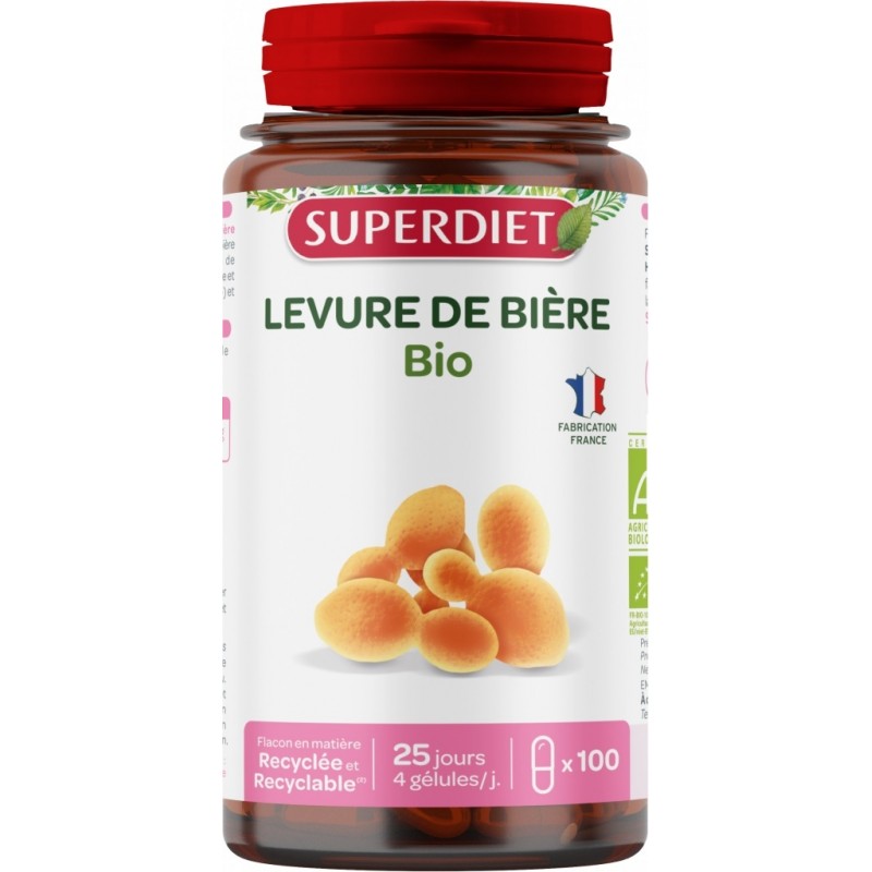 SuperDiet Levure De Bière Bio 100 Gélules