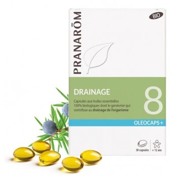 Pranarôm Oleocaps 8+ Capsules Drainage Bio X30