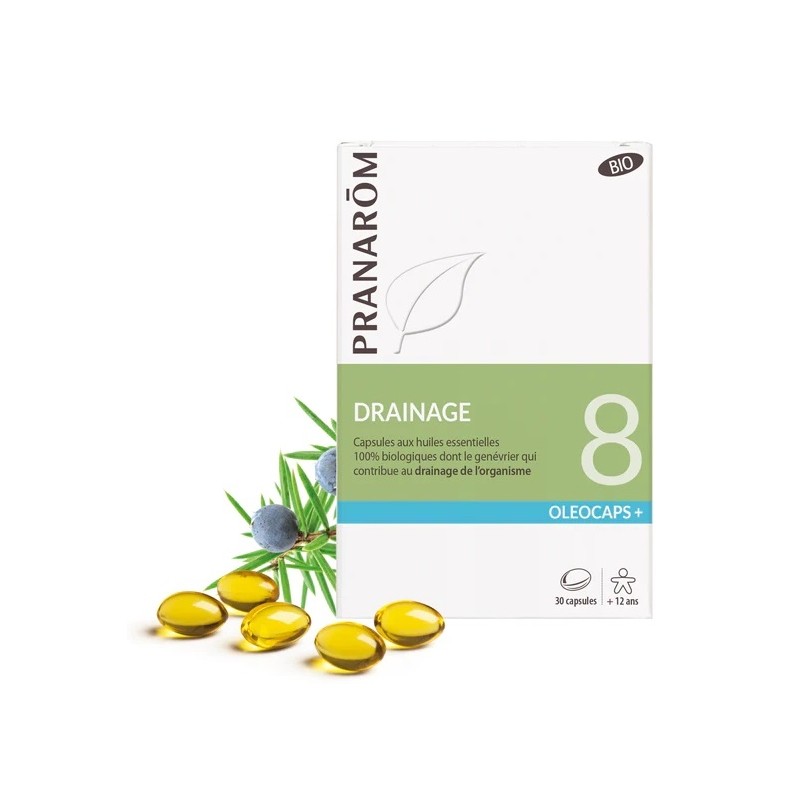 Pranarôm Oleocaps 8+ Capsules Drainage Bio X30