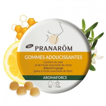 Pranarôm Gommes Adoucissantes Bio Miel/Citron 45g