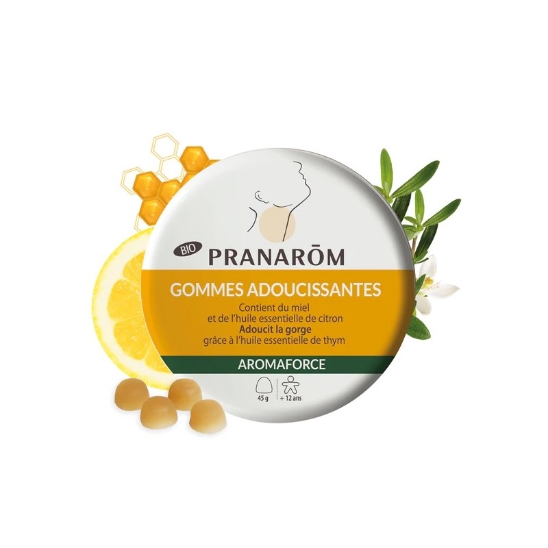 Pranarôm Gommes Adoucissantes Bio Miel/Citron 45g