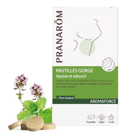 Pranarôm Aromaforce Pastilles Gorge Apaisantes X21
