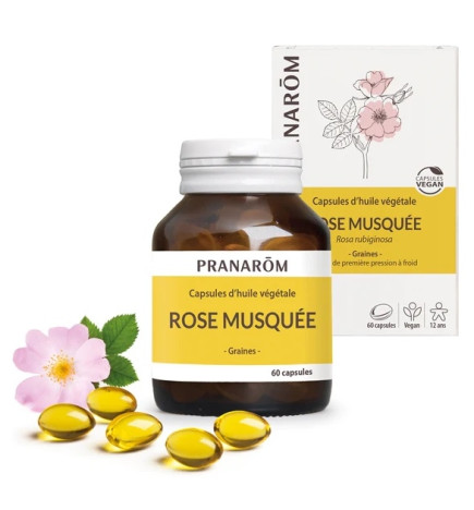 Pranarôm Capsules d'Huile Végétale Rose Musquée X60