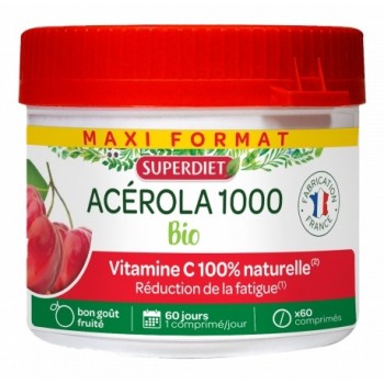 Superdiet Acérola 1000 Bio X60 Comprimés