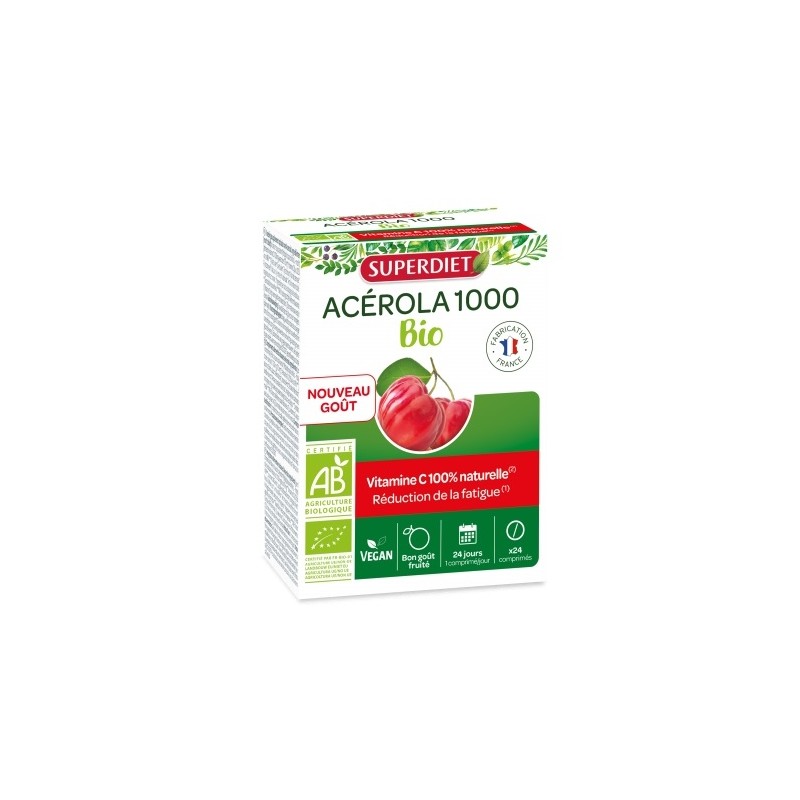 Superdiet Acérola 1000 Bio X24 Comprimés