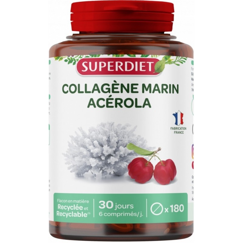 Superdiet Collagène Marin + Acérola X180 Comprimés