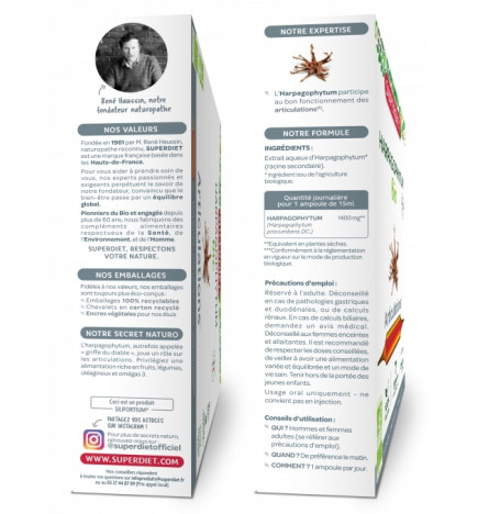 SUPER DIET – Harpagophytum Bio, 20 ampoules