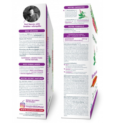 SUPER DIET – Desmodium, 20 ampoules de 15 ml