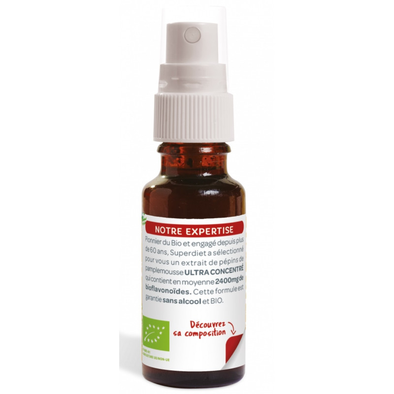 SUPER DIET  Extrait de Pamplemousse Ultra Concentr Bio, 20 ml