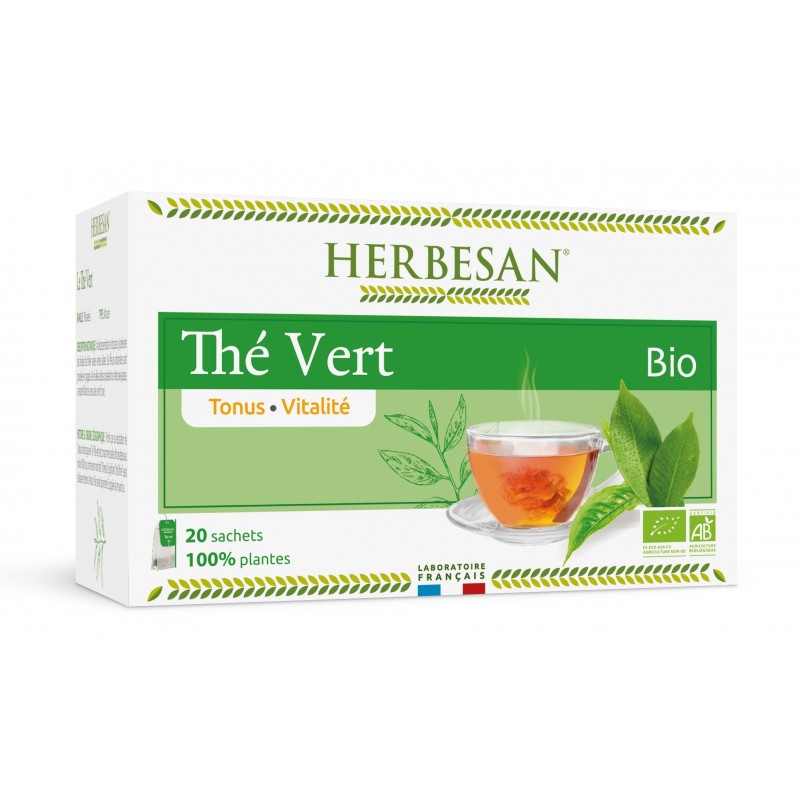 Herbesan Infusion Thé Vert Bio 20 Sachets