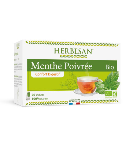 Herbesan Infusion Menthe Poivrée Bio 20 Sachets