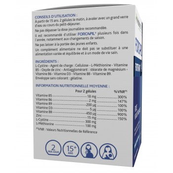 Arkopharma Forcapil Cheveux et Ongles Formule Fortifiante 60 Gelules