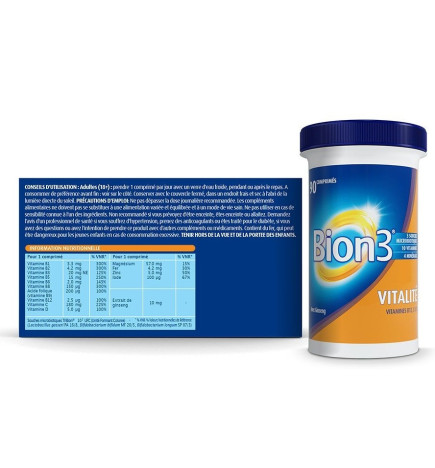Bion3 – Complément alimentaire Énergie, 90 comprimés
