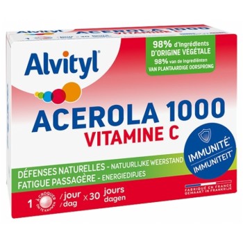 Alvityl Acérola 1000 Vitamine C 30 Comprimés à Croquer