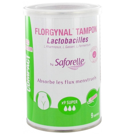 Saforelle Florgynal Tampon Probiotique Avec Applicateur x9 Super