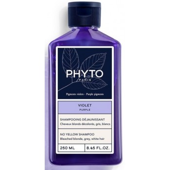 Phyto Shampooing Déjeunissant Violet Cheveux Blonds Décolorés Gris Blancs 250ml