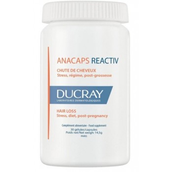 Ducray Chute De Cheveux Réactionnelle 30 Gélules Anacaps Reactiv