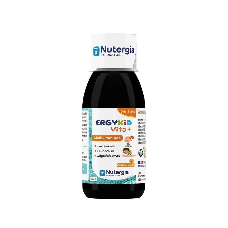 Nutergia Ergykid Vita+ Multivitamines Goût Abricot 150ml