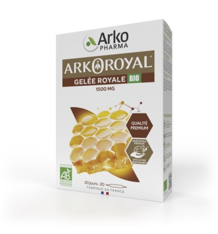 Arkopharma Gelée Royale Bio 1500mg X20 Ampoules