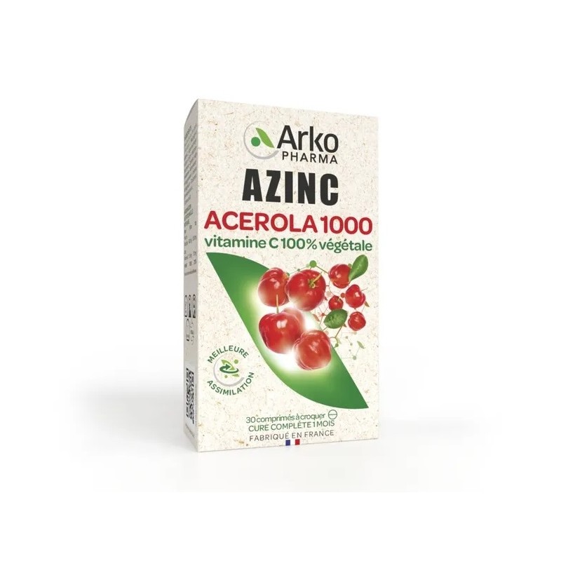 Arkopharma Azinc Acérola 1000 X30 Comprimés