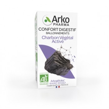 Arkopharma Arkogélules Charbon Végétal Activé Bio X40 Gélules
