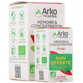 Arkopharma Mémoire et Concentration Ginkgo X150 Gélules + 45 Offertes
