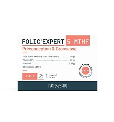 Densmore Folic'Expert 5-MTHF Préconception & Grossesse X90 Comprimés