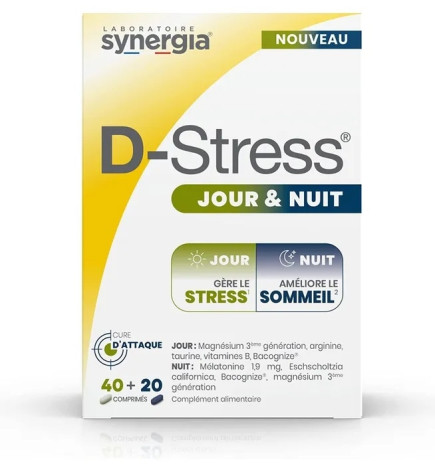 Synergia D-Stress Jour & Nuit 40 Comprimés Jour + 20 Comprimés Nuit