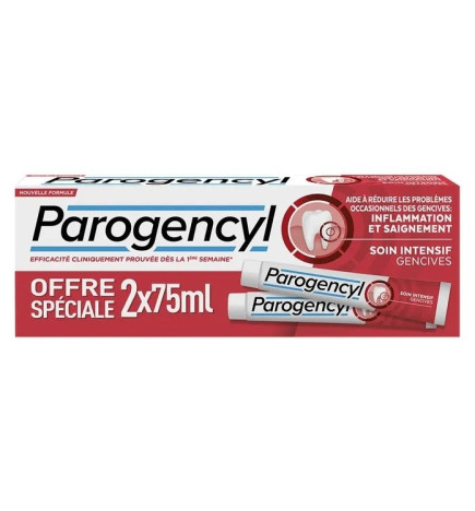 Parogencyl – Dentifrice soin intensif gencives, 2x75 ml