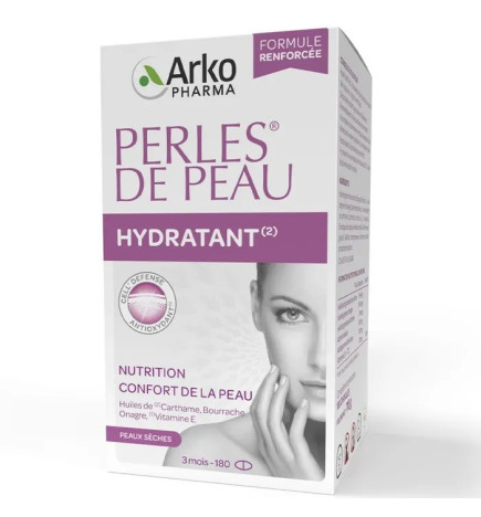 Perles De Peau – Hydratant nutrition & confort de la peau, 180 capsules