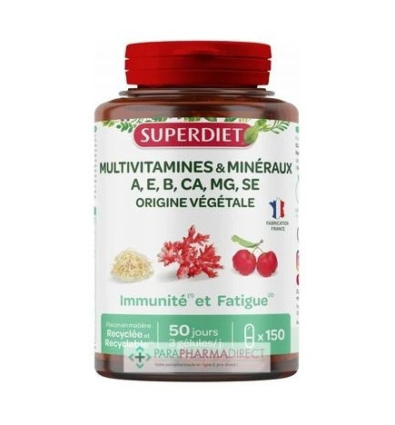 SUPER DIET – Multivitamines Minéraux, 150 gélules