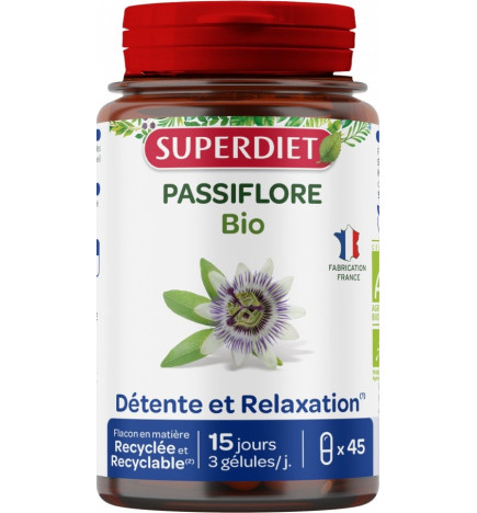 SUPER DIET – Passiflore Bio, 45 gélules