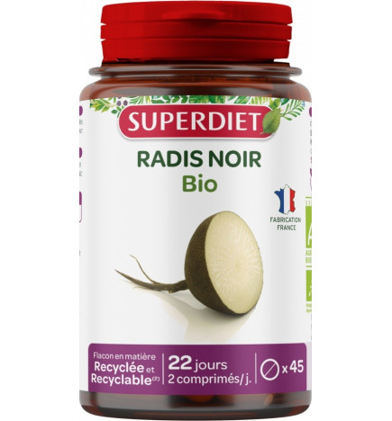 SUPER DIET – Radis Noir Bio, 45 comprimés