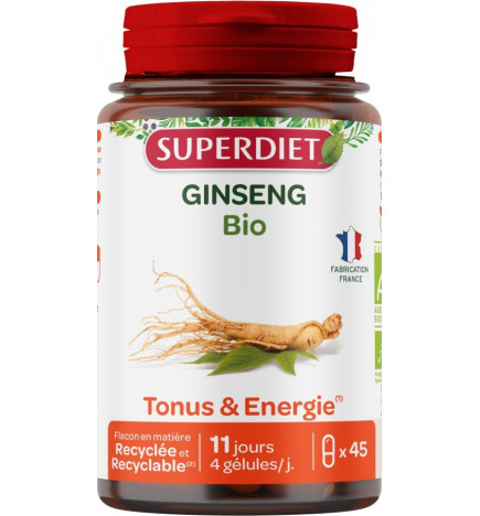 SUPER DIET – Ginseng Bio, 45 gélules