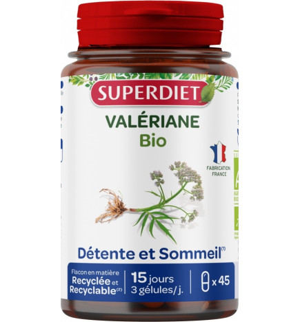 SUPER DIET – Valériane Bio, 45 gélules