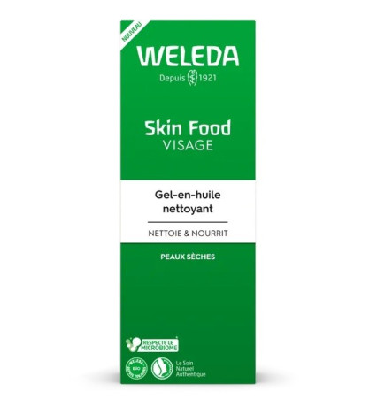 Weleda – Skin Food Gel-en-Huile Nettoyant Peaux Sèches, 75 ml